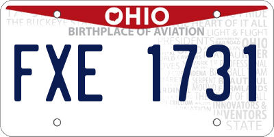 OH license plate FXE1731