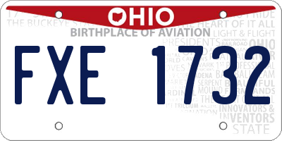 OH license plate FXE1732