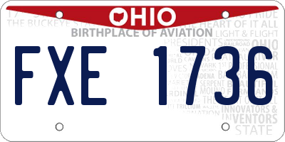 OH license plate FXE1736