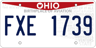 OH license plate FXE1739