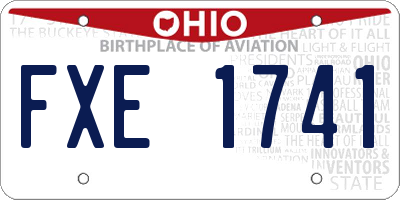 OH license plate FXE1741