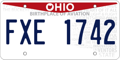 OH license plate FXE1742