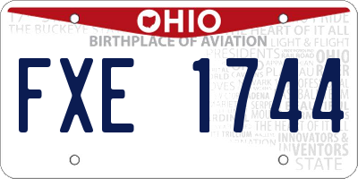 OH license plate FXE1744