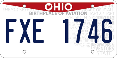 OH license plate FXE1746
