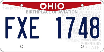 OH license plate FXE1748