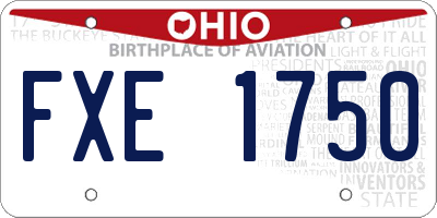 OH license plate FXE1750