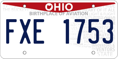 OH license plate FXE1753