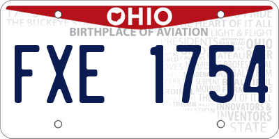 OH license plate FXE1754
