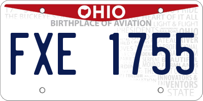 OH license plate FXE1755
