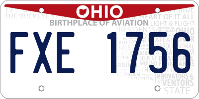 OH license plate FXE1756