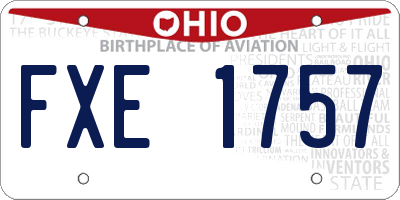 OH license plate FXE1757