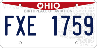 OH license plate FXE1759