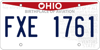 OH license plate FXE1761