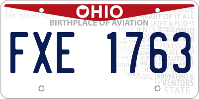 OH license plate FXE1763