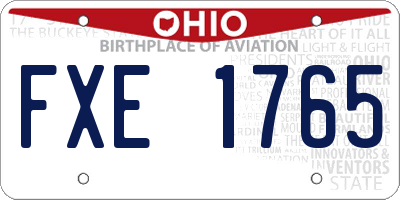 OH license plate FXE1765