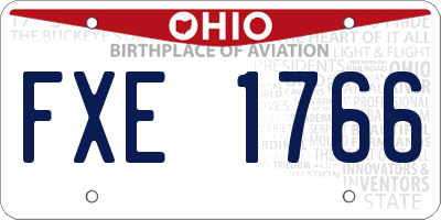 OH license plate FXE1766