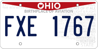 OH license plate FXE1767