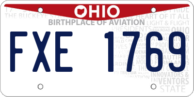 OH license plate FXE1769