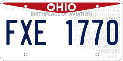 OH license plate FXE1770