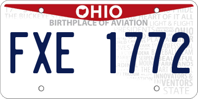 OH license plate FXE1772
