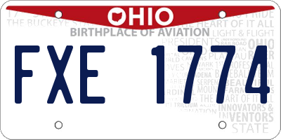 OH license plate FXE1774
