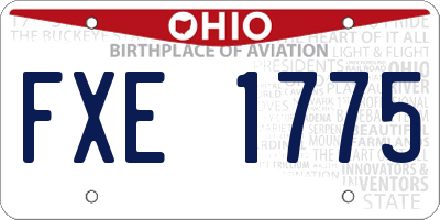 OH license plate FXE1775
