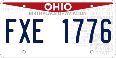 OH license plate FXE1776