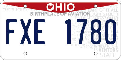 OH license plate FXE1780