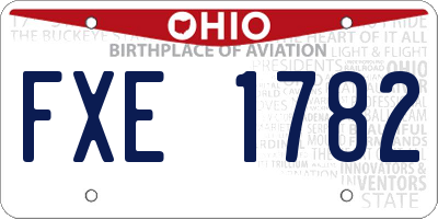 OH license plate FXE1782