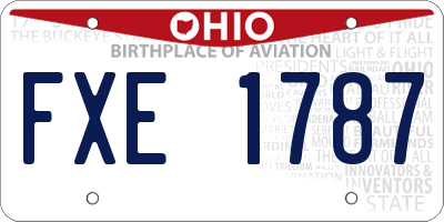 OH license plate FXE1787