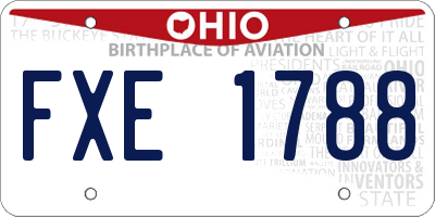 OH license plate FXE1788