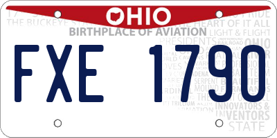 OH license plate FXE1790