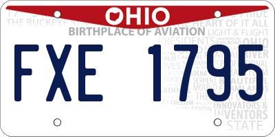 OH license plate FXE1795