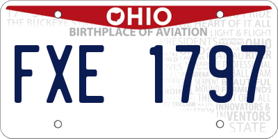 OH license plate FXE1797