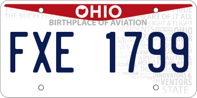 OH license plate FXE1799