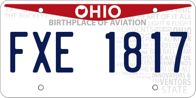 OH license plate FXE1817