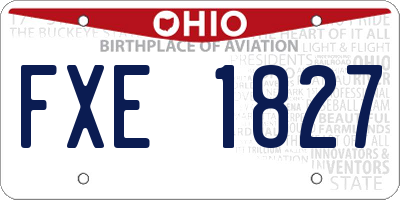 OH license plate FXE1827
