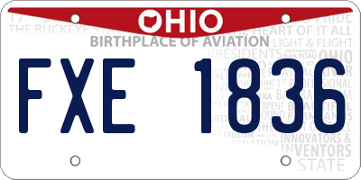 OH license plate FXE1836