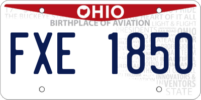 OH license plate FXE1850