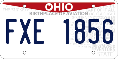 OH license plate FXE1856