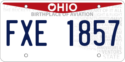 OH license plate FXE1857