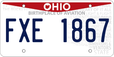 OH license plate FXE1867