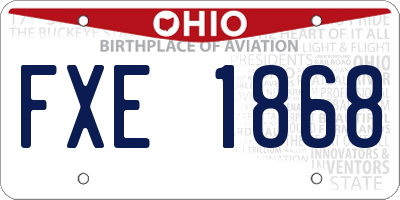 OH license plate FXE1868