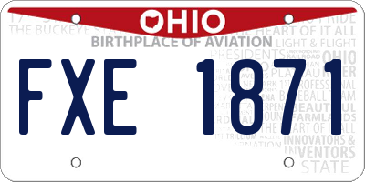 OH license plate FXE1871