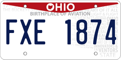 OH license plate FXE1874
