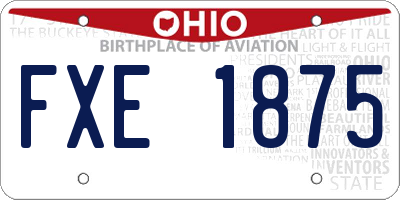 OH license plate FXE1875