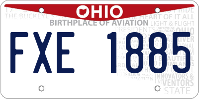 OH license plate FXE1885