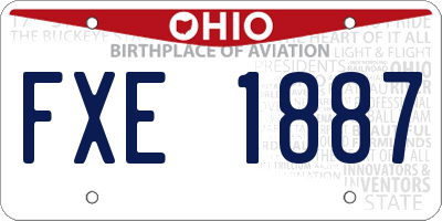 OH license plate FXE1887