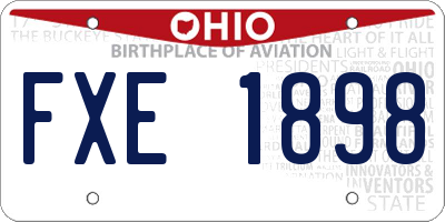 OH license plate FXE1898