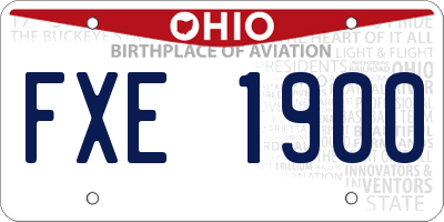 OH license plate FXE1900